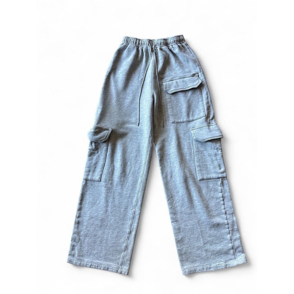 AGOLDE Women's XS Gray Ramsey Wide Leg Sweatpants Cargo Pockets